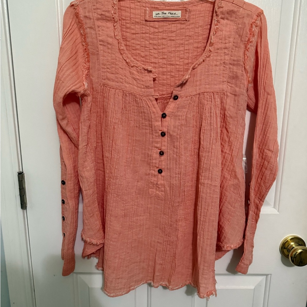 We The Free Peach Top *NEW WITH TAGS* - Picture 2 of 13